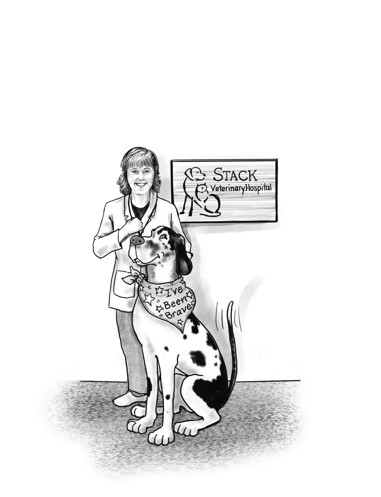 dog at vet