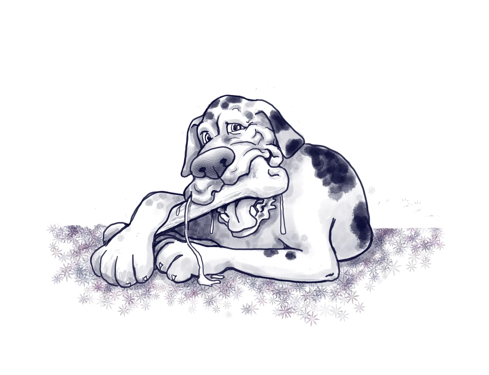 great dane being present